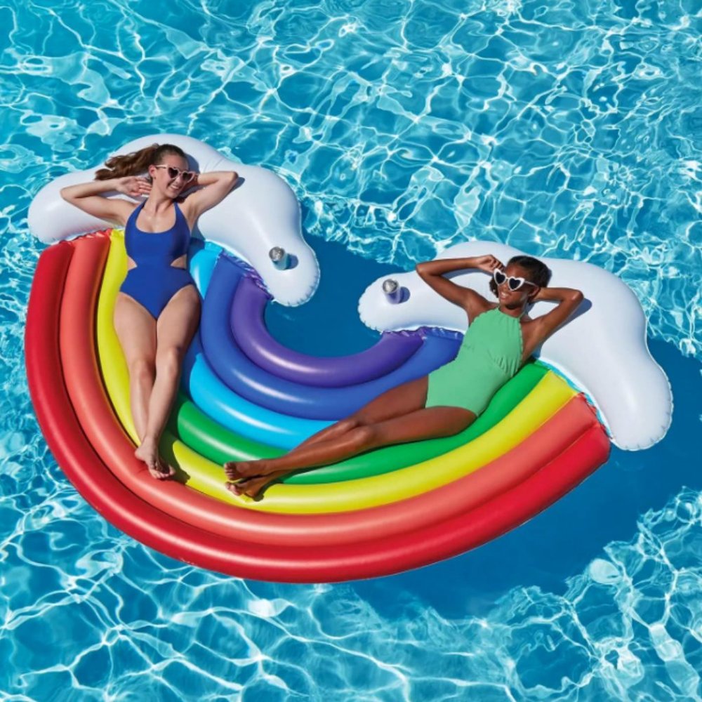 Pool Float (BRAND NEW) 2-Person Rainbow Float- Big Size- Member's Mark